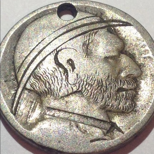 Unusual Scarce 1930’s Handcarved Hobo Nickel