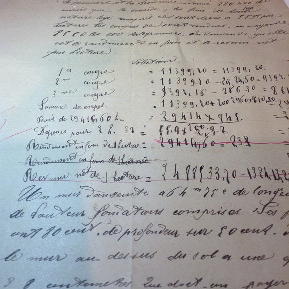 Unusual Scarce 1884 College Math Manuscript!