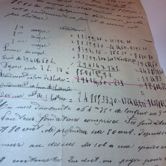 Unusual Scarce 1884 College Math Manuscript!