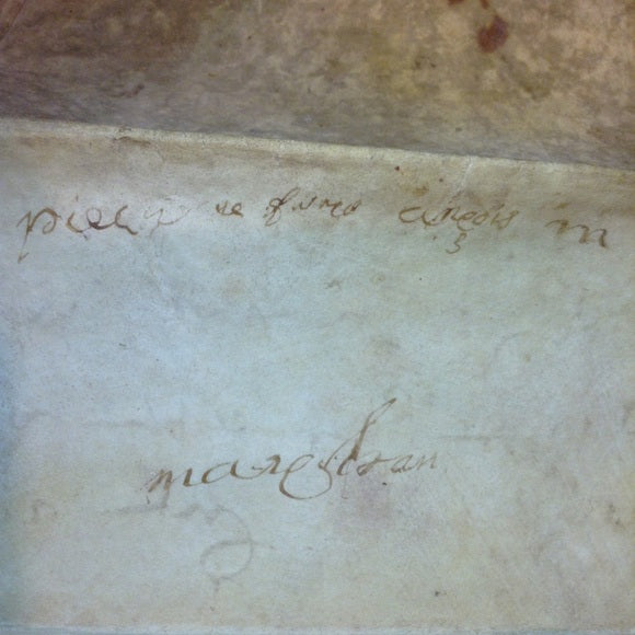 RARE 1500 Creepy Manuscript- Oncial Writing!