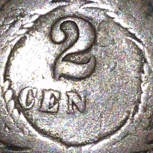 Amazing 2 Cent Piece Grease Error- Missing “T”