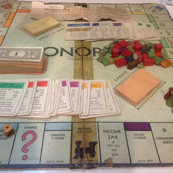 RARE Original Edition 1933 Monopoly Board Game