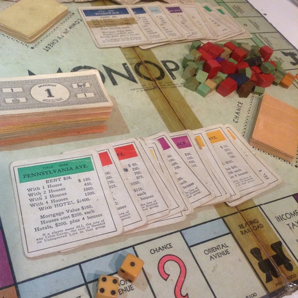 RARE Original Edition 1933 Monopoly Board Game