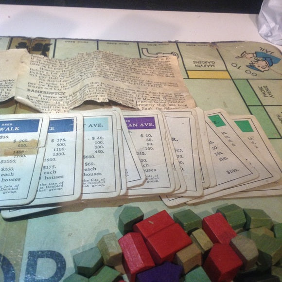 RARE Original Edition 1933 Monopoly Board Game