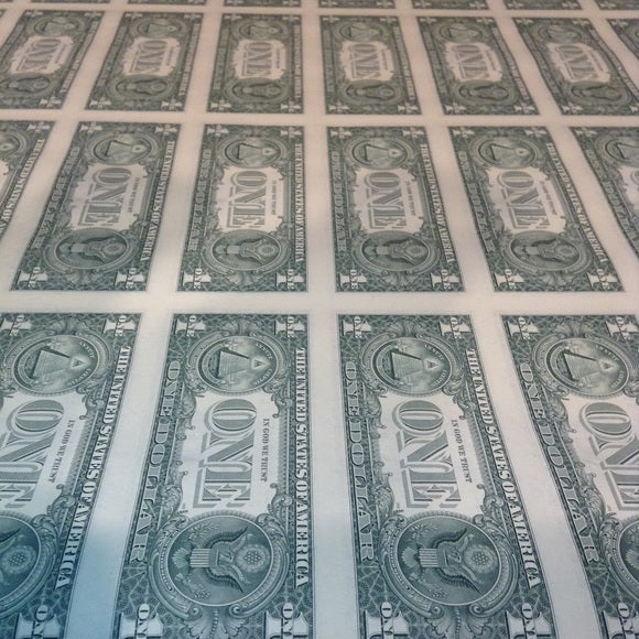 Rare HUGE 32 Uncut BEP Currency Sheet Error!