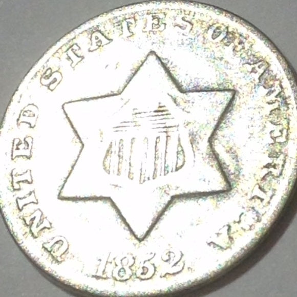 Proof-Like 1852 3 Cent Silver- Rare In High Grades