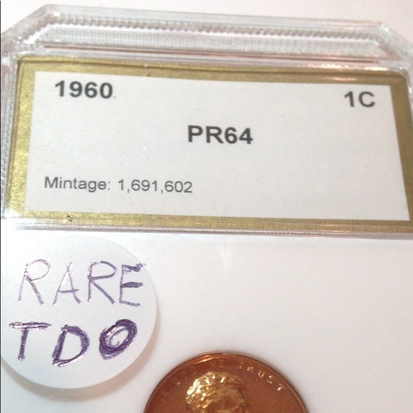 RARE Triple Die Error Proof 1960 Cent- $900 Value