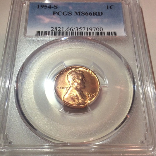 RARE PCGS MS66 1954S ERROR Wheat Penny- $500 Value