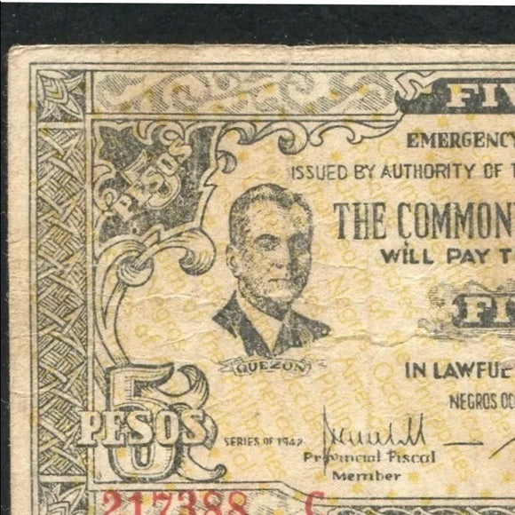 Rare 1942 Philippine “Emergency” Commonwealth Note