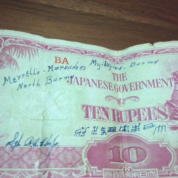 RARE Full WWII Short Snorter Signed Currency Belt!