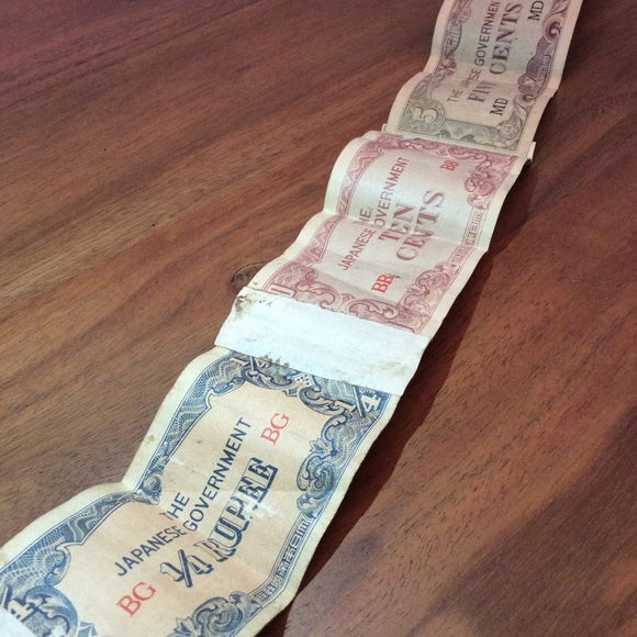 RARE Full WWII Short Snorter Signed Currency Belt!