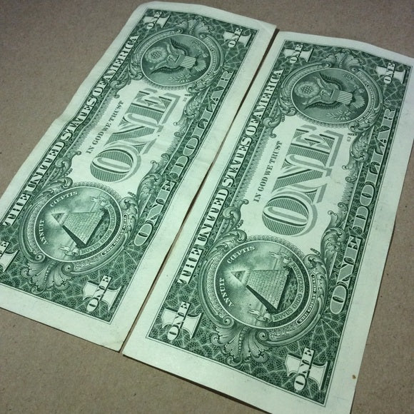 Two Error Notes Ink Bleedthrough $1 Dollar FRN’s!