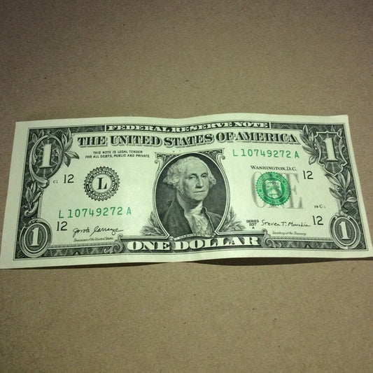 Largely Off Center Error $1 Dollar FRN Bill!