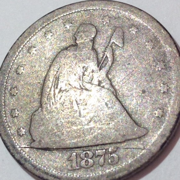 LOW MINTAGE Silver 1875 S Twenty Cent Piece