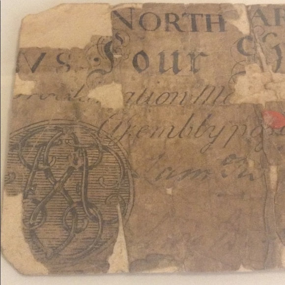 Only 25 Exist~ 1754 North Carolina Colonial Note!