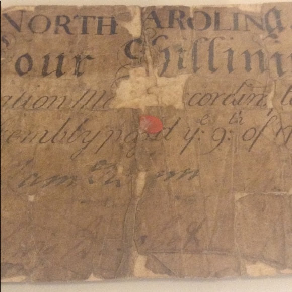 Only 25 Exist~ 1754 North Carolina Colonial Note!