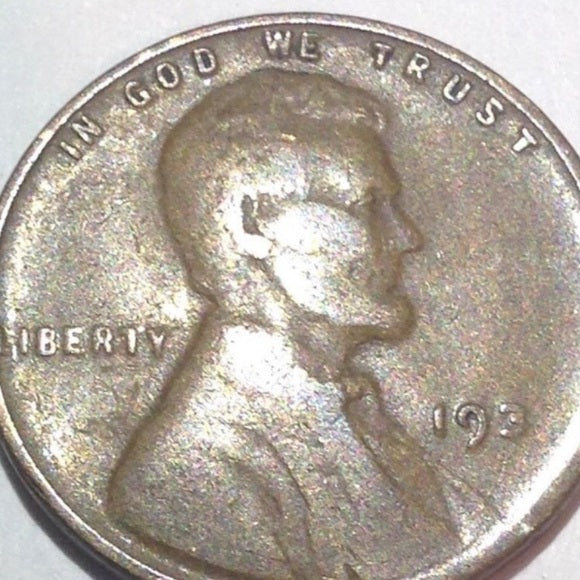 NO Last Digit in Date Grease Error 30s Wheat Penny