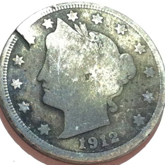 Highly Rare 1912 S Very Fine Liberty V Nickel!