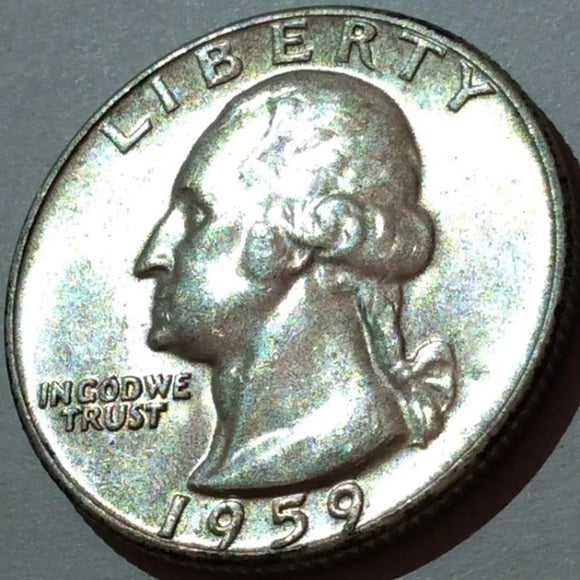 Silver Mint State 1959 Washington Quarter