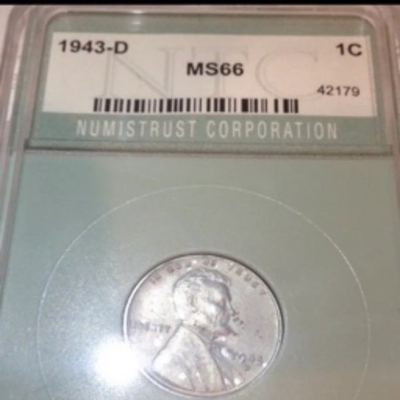 Valuable NTC Graded MS66 1943 Wheat Penny