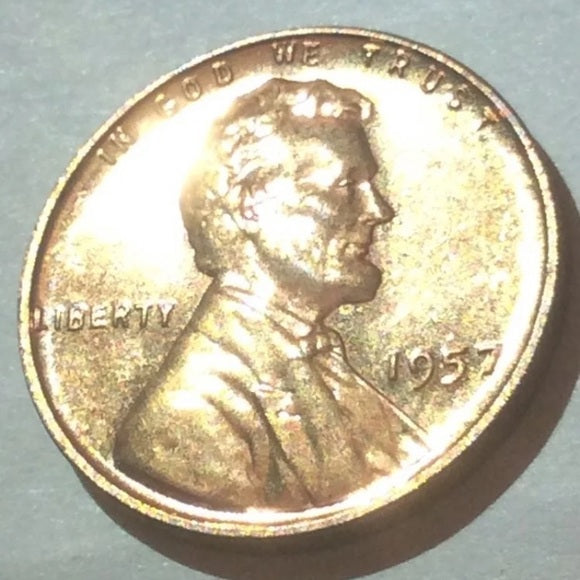 GEM Proof 1957 Wheat Penny- Reflective- RARE Grade