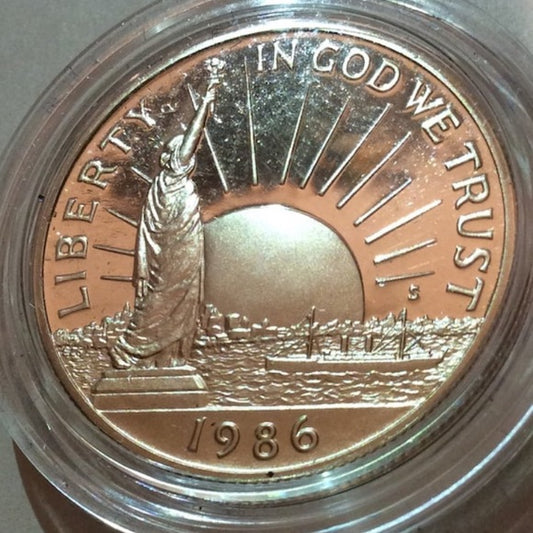 Proof Cameo 1986S Statue Liberty Commem. Half $1!