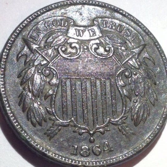 Mint State 1864 Two Cent Piece- $600 Book Value!