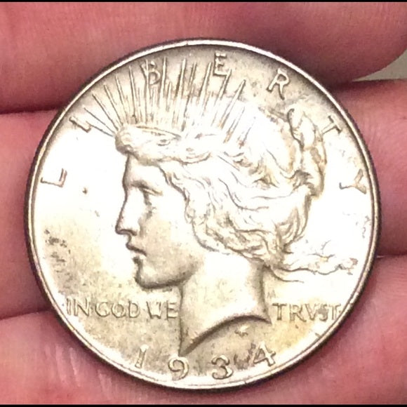 Rare Low Mintage Key Date 1934 Peace Silver Dollar