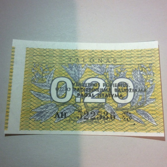 Misaligned Cutting Error Lithuania Talonas Note