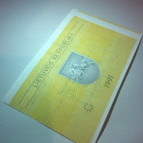 Misaligned Cutting Error Lithuania Talonas Note