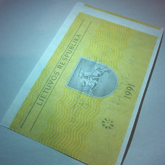 Scarce Misaligned Cutting Error Lithuania Note!