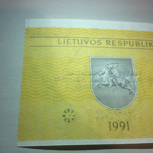 Scarce Misaligned Cutting Error Lithuania Note!