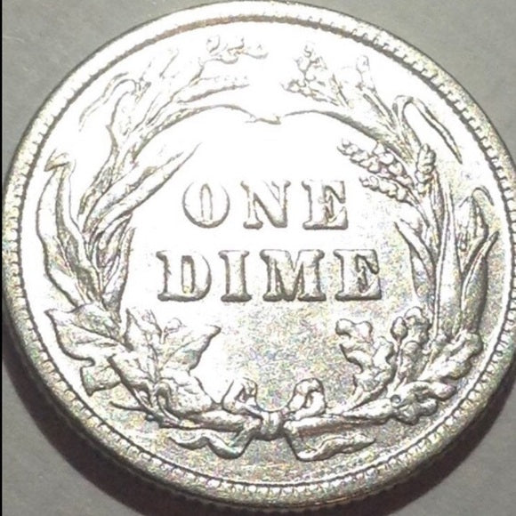 Rare MS65 Mint State 1905 Barber Dime- $630 Value!