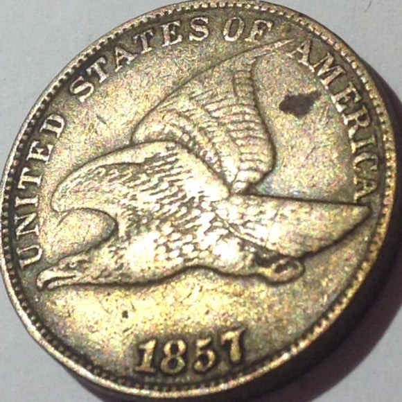 Choice About Uncirculated 1857 Flying Eagle Penny