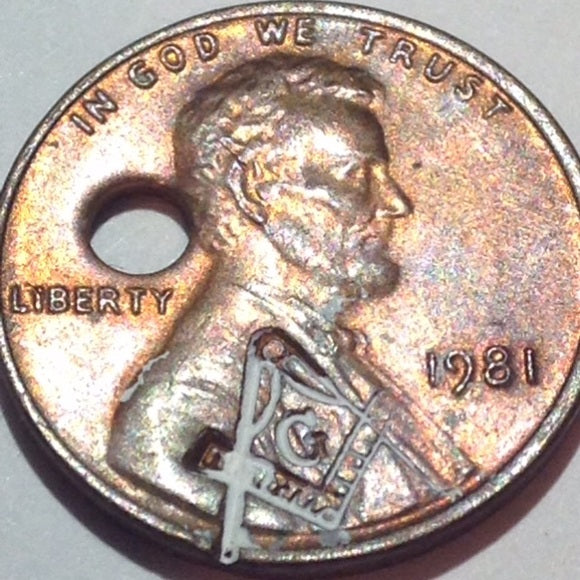 Scarce Freemason Secret Society Penny!