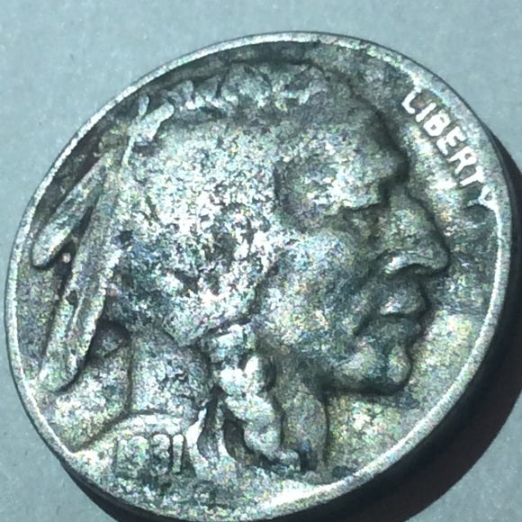 Rare LOW MINTAGE Date 1931 S AU Buffalo Nickel!