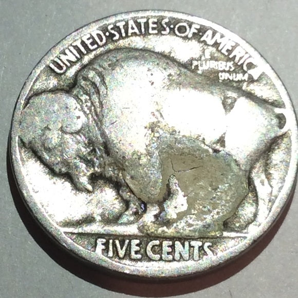 Rare Penny Rim Clash Struck On 1918 Buffalo Nickel