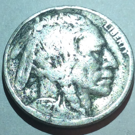 Penny Rim Clash Error On Front 1927 Buffalo Nickel