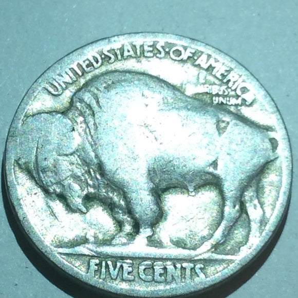 Dime Die Clash Rim Struck On 1920 Buffalo Nickel!