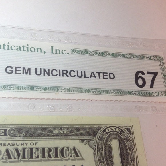 Incredible MS67 Silver Certificate- Unheard Of Grade- $800 Guidebook Value!