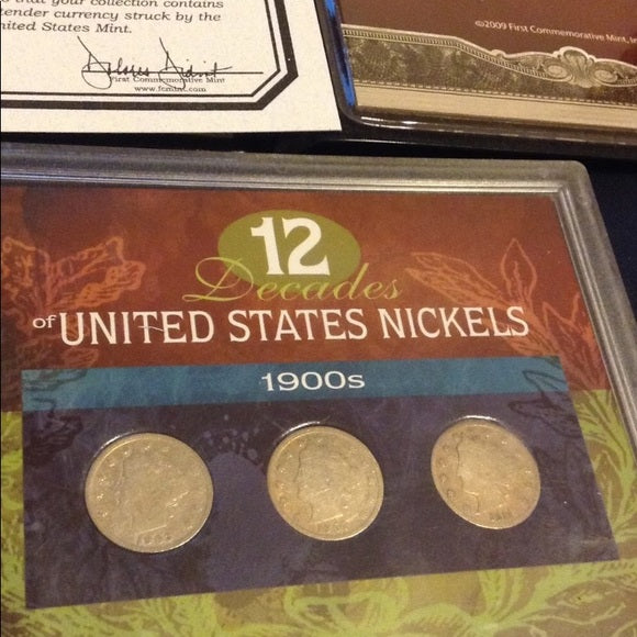 Huge Rare 1890s to 2000s Encased Nickels Collection- Huge Variety- Many With COA