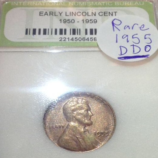 Super RARE 1955 Double Die Wheat Penny- INB Certified Authentic- Iconic DDO Year