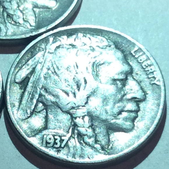 1 Mint State Lusterous High Grade 1930’s Buffalo Nickel~ Full Strike &amp; Full Horn