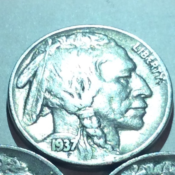 1 Mint State Lusterous High Grade 1930’s Buffalo Nickel~ Full Strike &amp; Full Horn