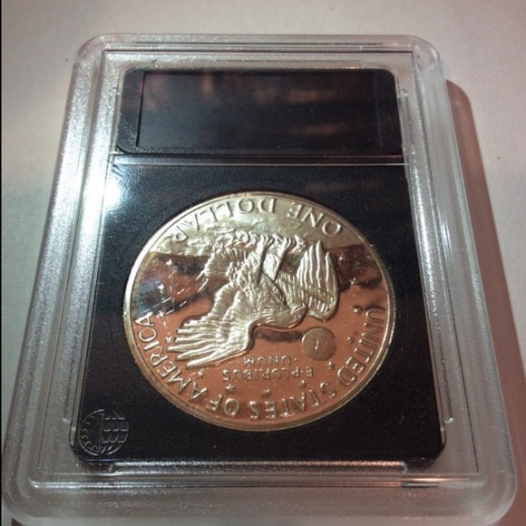 Rare Proof 70 SILVER 1972S Ike Dollar~Professionally Graded-$455 Greysheet Value