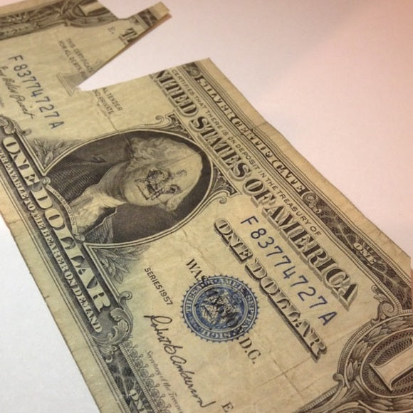 Creepy Old Freemason Secret Society 1957 Silver Certificate $1 Bill!