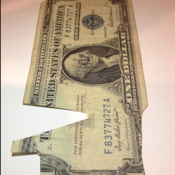 Creepy Old Freemason Secret Society 1957 Silver Certificate $1 Bill!