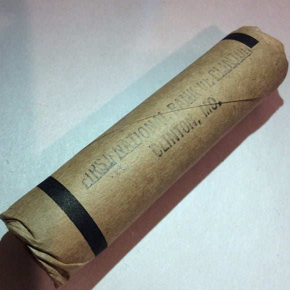 1920s Rare National Bank Of Clinton Unsearched Wheat Penny Roll- 1922 P Possible