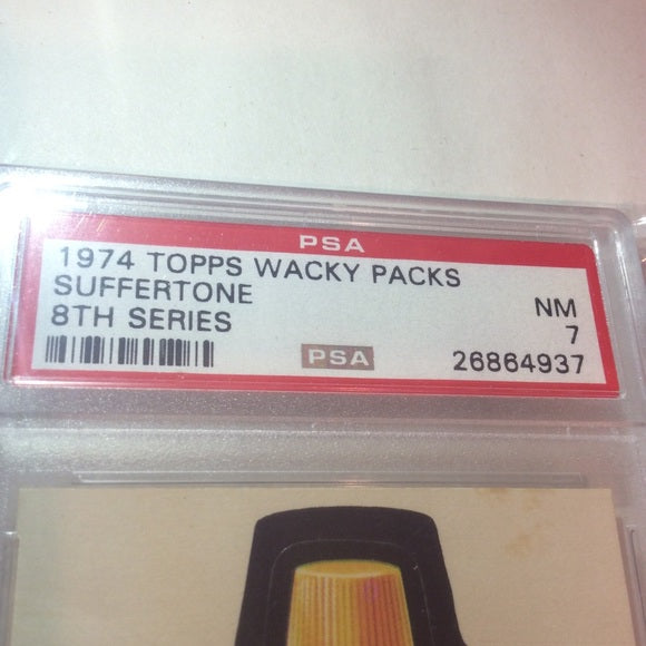 Valuable 1974 Topps Wacky Pack Early Year PSA Graded Near Mint 7 Card-$800 Value