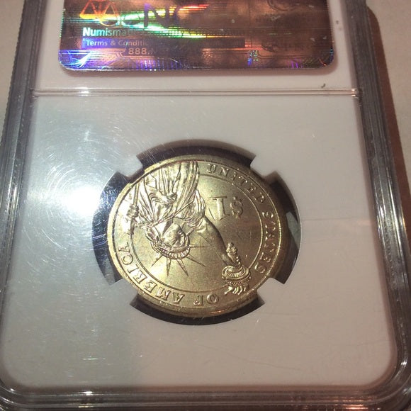 Scarce PCGS Missing Edge Lettering Mint ERROR MS63 Presidential Dollar Coin!